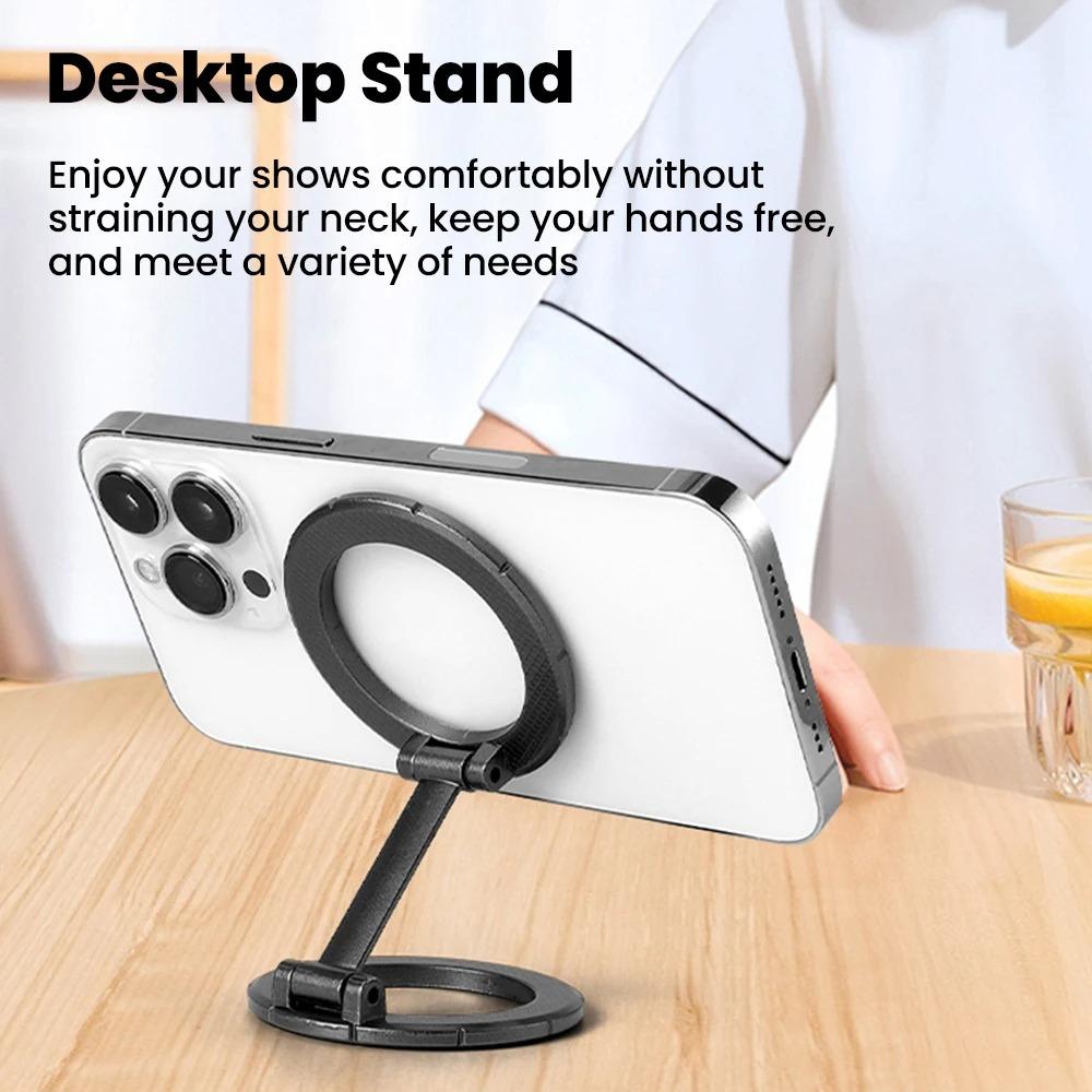 Magnetic Mobile Phone Holder Double-sided Strong Magnetic Holder Car-mounted Mobile Phone Holder Foldable Magnetic Suction Type