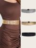 Wide Sparkle Rhinestone Elastic Waist Dress Belt, Stretchy Shiny Party Belts For Women