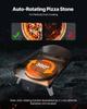 Outdoor Pizza Oven, 12 In Wood Fired Pizza Ovens, Pellet Pizza-Stove with Thermometer & Electric Rotation, Portable Pizza-Maker for Outside Backyard