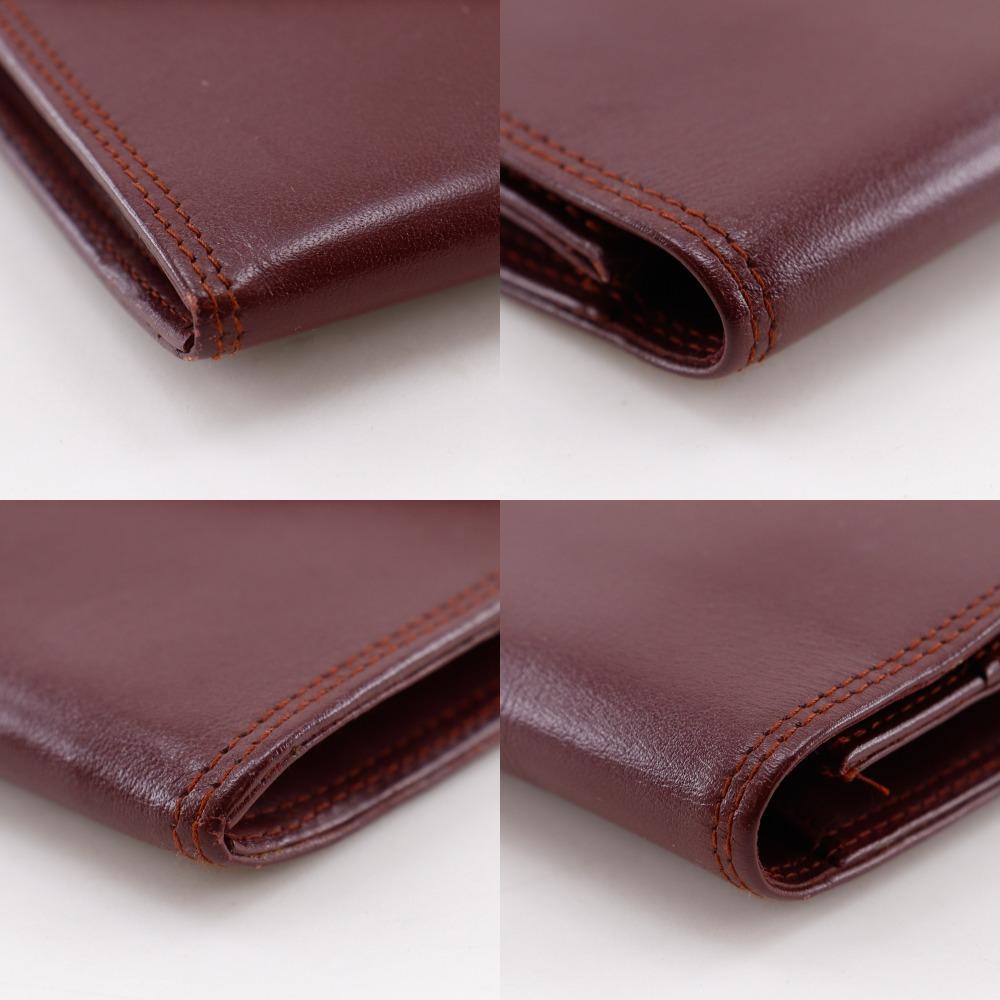CARTIER Must Line Clutch bag Bordeaux Calfskin Women Used