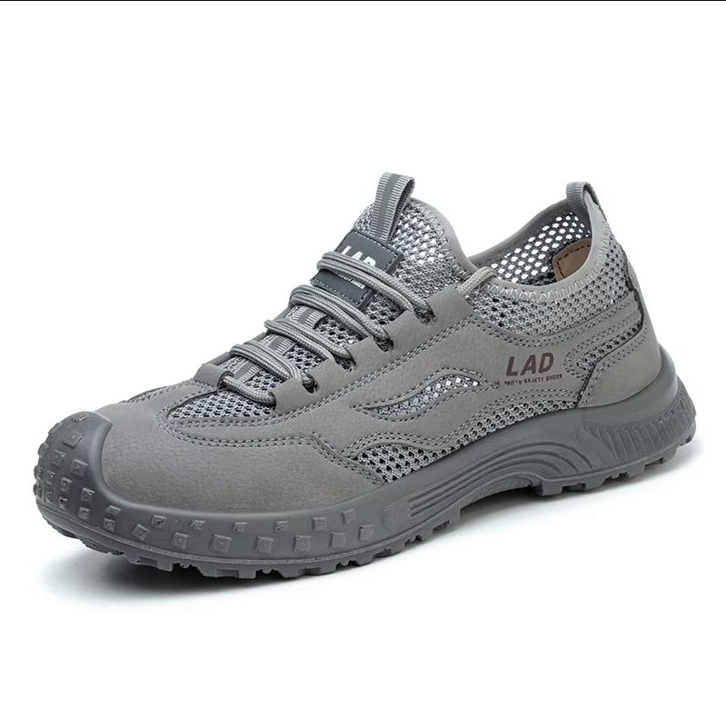 

men s casual breathable steel toe covers work safety shoes tooling security boots worker insulated sneakers protective footwear 230 серый