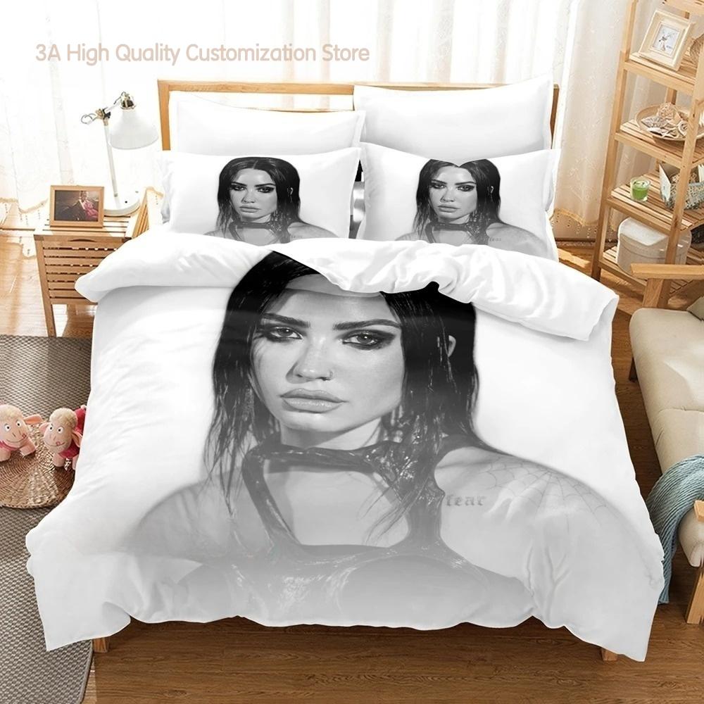 Demi Lovato Bedding Set Single Twin Full Queen King Size Bed Set Aldult Boys Bedroom Duvetcover Sets 3D Print bed sheet set CXG