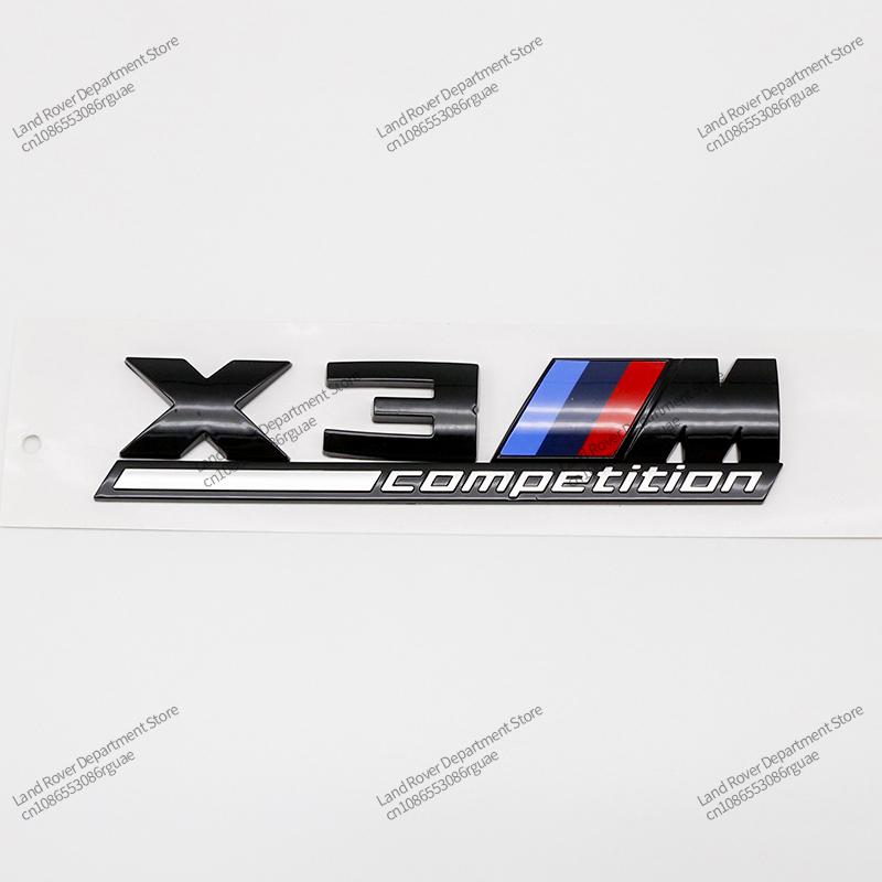 TA01-Pentru BMW X1M X2M X3M Negru Lucios COMPETITION Emblema Subliniată Insignă Portbagaj X4M X5M X6M ABS X7M X8M Accesorii Tuning Auto