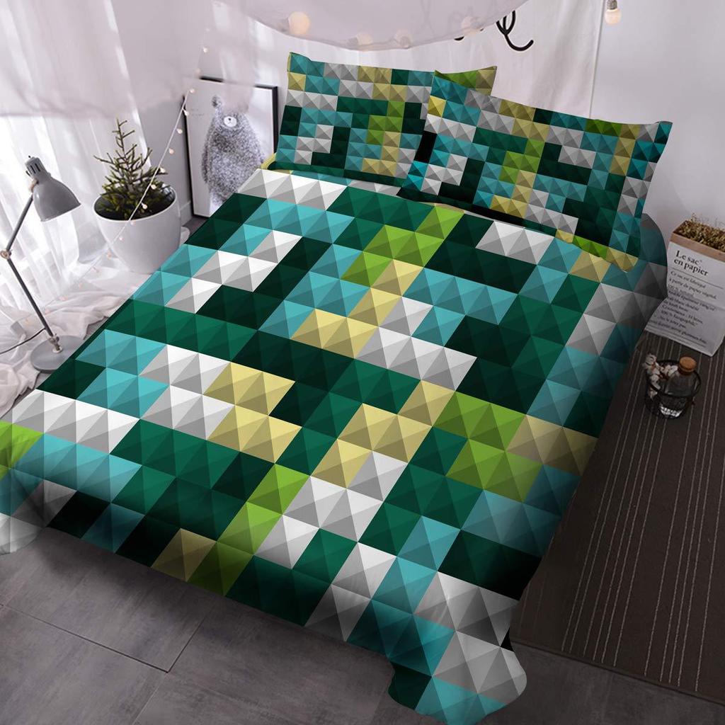 Farbe Spielzeugbaustein Bettwäsche Dreiteiliger Bettbezug