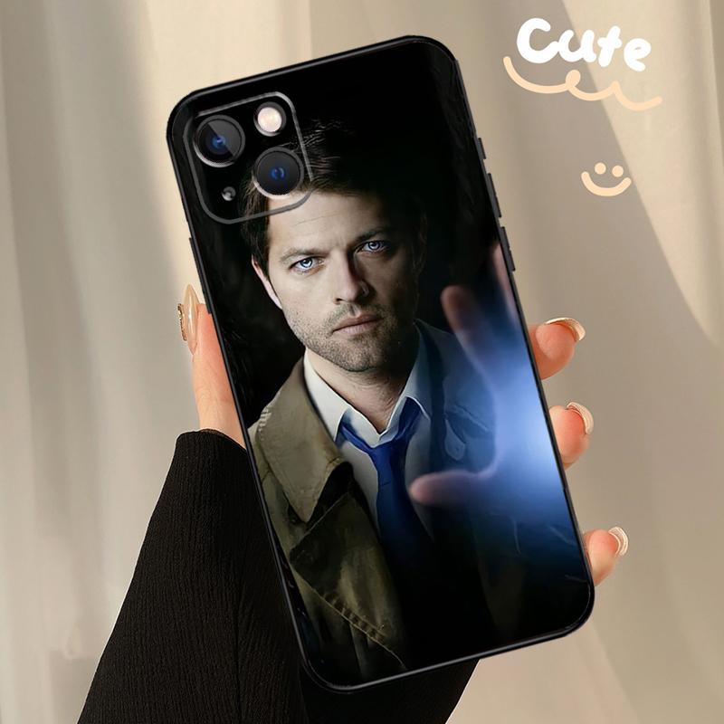 Supernatural Castiel Angel Case For iPhone 13 12 11 14 15 16 Pro Max XR XS X Plus  12 13 Mini Bumper Cover Capa