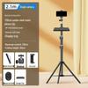 Carbon Steel Mobile Phone Holder with Fill Light - Dual-Position, Professional, Designed for Live Broadcasts.