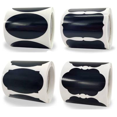 About 120 Pcs PVC Removable Waterproof Sticker Blackboard Sticker Jar Container Mark Craft Kitchen Jars Organizer Labels Chalkboard 3.5x5.5cm