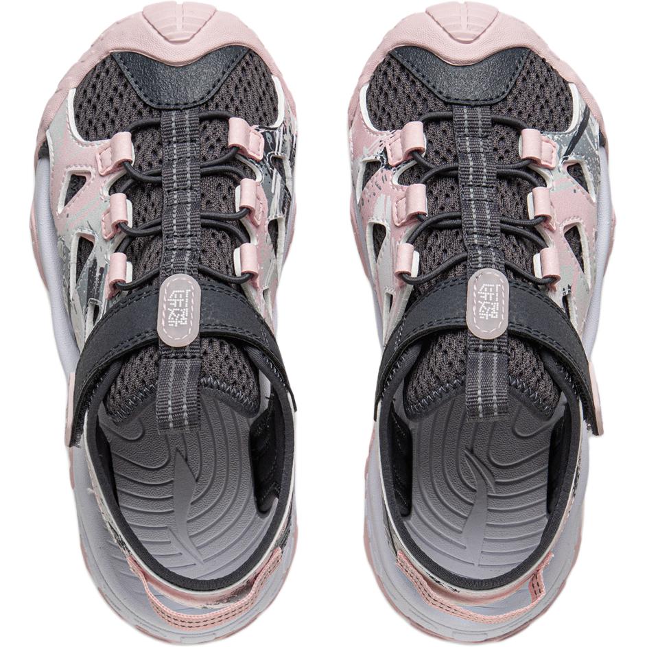 Li Ning Comfortable Versatile Shock Absorbing Breathable Low Top Kids Sandals Kids Sandals Pink YKEV030-4