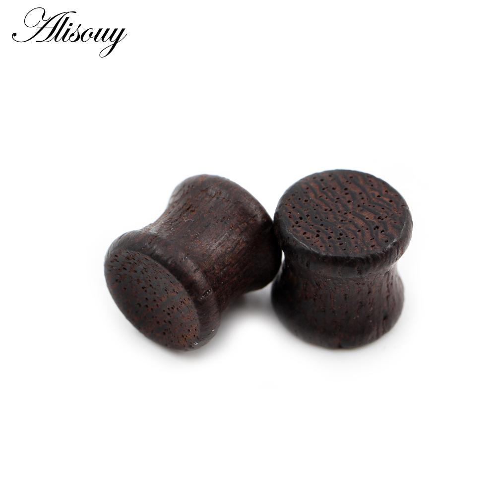 Alisouy 2pcs 6-22mm Wood Double Flared Ear Expander Flesh Tunnels Plugs Gauges Stretcher Extender Earring Body Piercing Jewelry