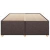 Bed Frame without Mattress Dark Brown 140 x 190 cm Fabric