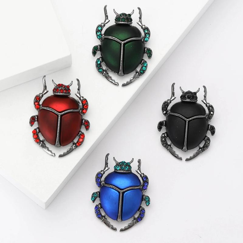 Beautiful Enamel Beetle Brooches for Women Unisex Insect Pins Friends Party Gifts Banquet Jewellery Accessories