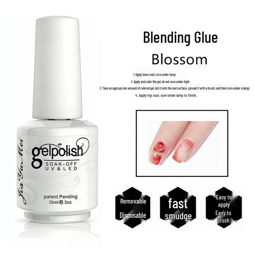 Nail Art Gel Set: Removable Base, Strengthening Gel, Matte Top Coat, No-Wipe Adhesive Gel Polish