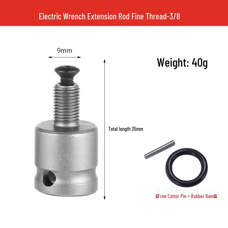 Electric Wrench Conversion Kit: Multifunctional Air Impact, Drill Chuck, Socket & Universal Connector.