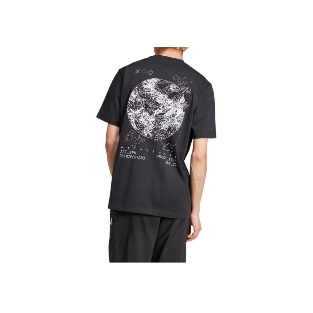 adidas City Escape Graphic Tee Black Men Streetwear IW2688