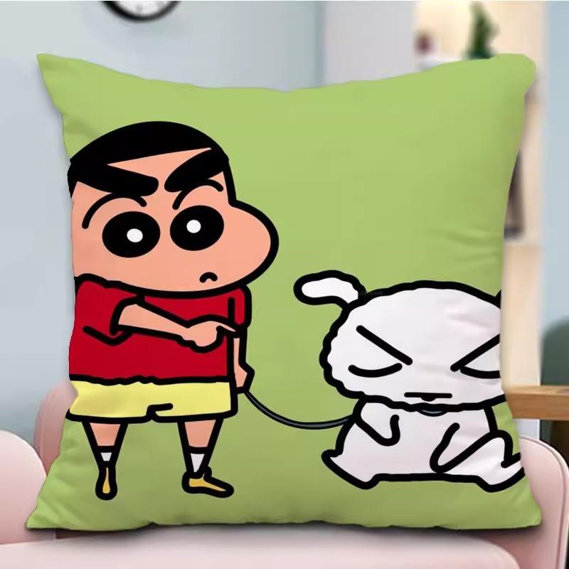 Cute Crayon Shin-chan Cartoon Pillowcases: Fun and Adorable Designs! Sofa Cushion Cover, Room Decoration, Gifts