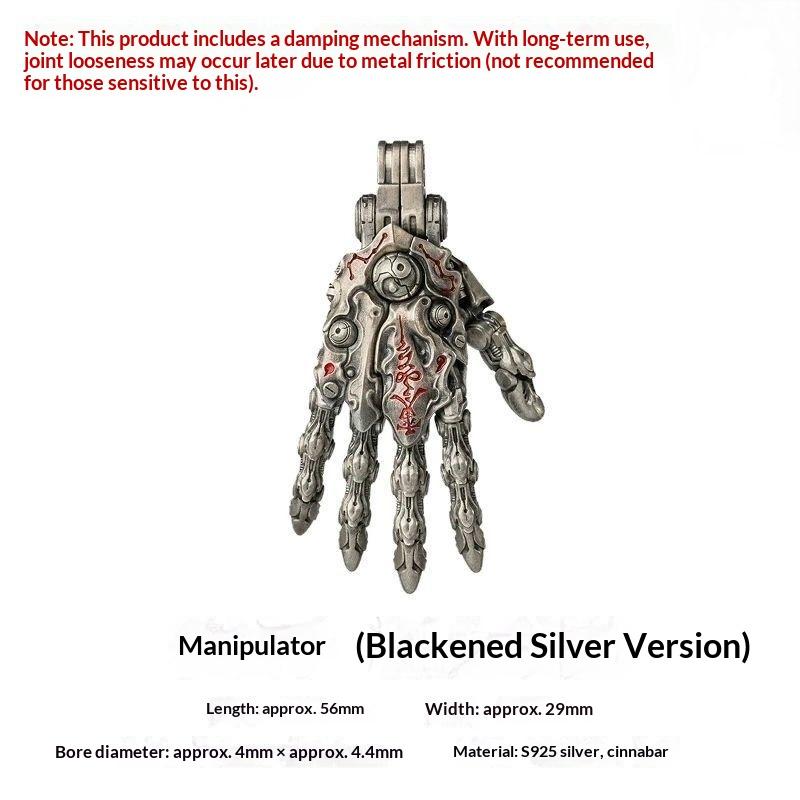 Mechanical Hand Taoist Style Original Movable Pendant Articulated Fidget Toy Desktop Office Ornament Handmade Bendable Fingers