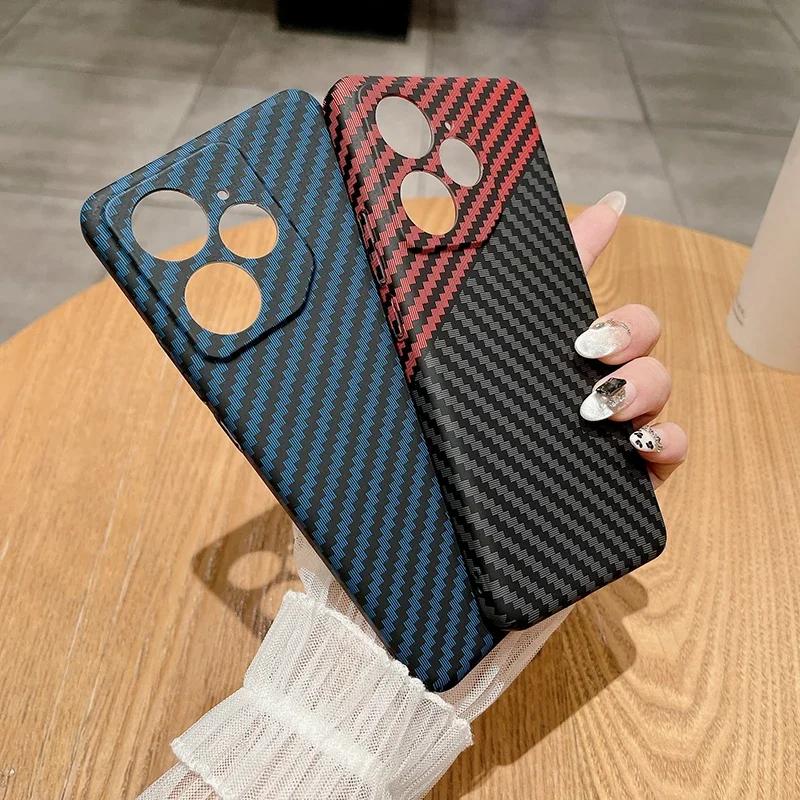 Original Funda For OPPO Realme Gt Neo 7 Gt5 Pro Case Carbon Fiber Pattern Matte Hard Cover For Realme Gt6 Gt7 Pro Bumper