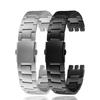 19mm 21mm Silber schwarz Metallarmband Länger Herren-Uhrenarmband Für Swatch YCS YVS YGS matt Edelstahl Faltschließe Uhrenarmband