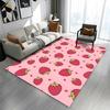 Cute Strawberry and Heart Pattern Patterned Carpet a Non Slip Rug Suitable for All Seasons and Any Setting, Gift