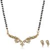 Estele 24k Gold Floral Necklace Set Mangalsutra