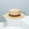 ins summer hat women's hat men caps natural wheat straw flat top hat woman simple flat brim top hat sunscreen vacation beach hat