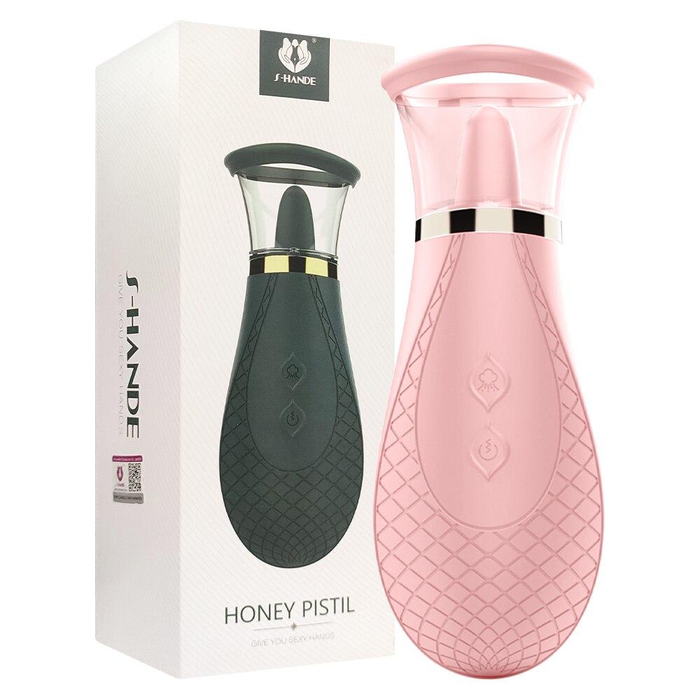 Female Tongue Licking Vibrator G Spot Clitoral Massager Vagina Stimulation Nipple Clit Tickler 10 Vibration Modes Sex Toys for Women