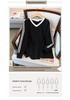 Plus Size Women's V-Neck Sweatshirt: Loose Fit, Slimming, Bust 150-160 Cm, Fits 200-350 Jin