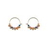 Boucles d'oreilles Luxenter en argent 925 et cristal multicolore finition or 18k - Kapac