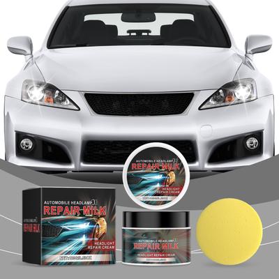 Car Headlight Scratch Removal Cream, Headlight Decontamination, Brightening, Refurbishment, Scratch Yellowing, Crystal Plating Agent 100g