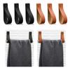 Strong Adhesive Wall Mount Hooks For Kitchen Bathroom Towel Hanging PU Leather And Metal Designs Straps