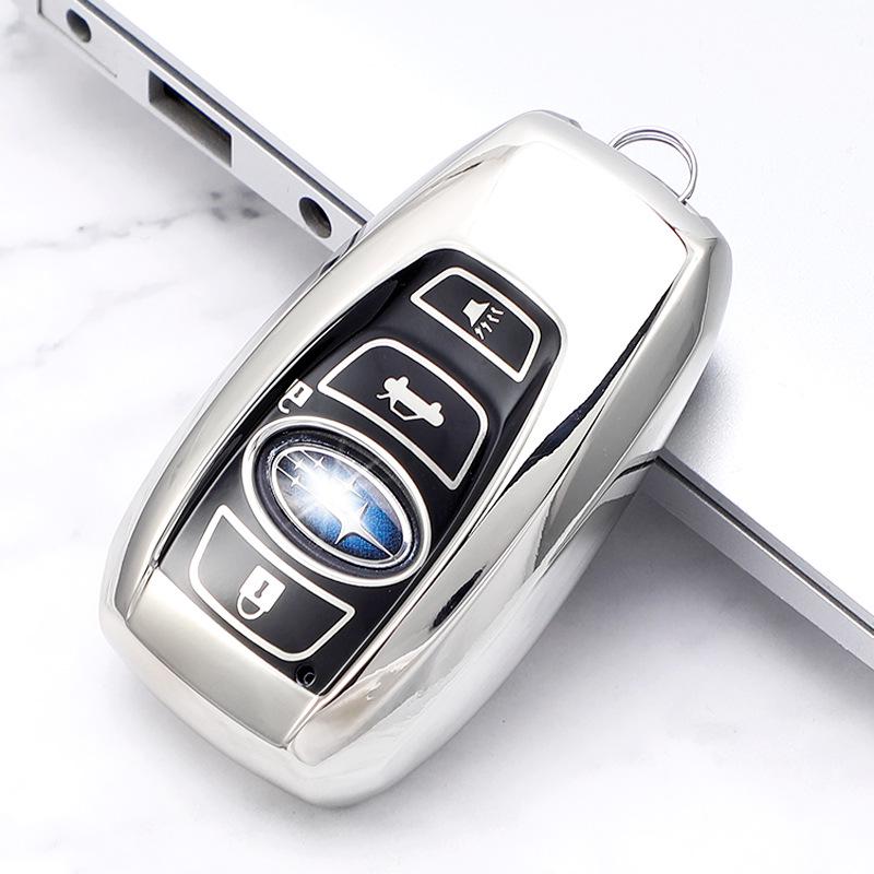

Набор чехлов для ключей Subaru для Outback, Legacy, XV, BRZ, Forester - Защитная оболочка и пряжка серебряный
