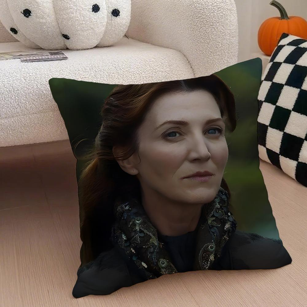 CCatelyn StarkElegant Velvet Cushion Cover Throw Pillow Cover Hidden Button Durable Polyester Chair Cushion
