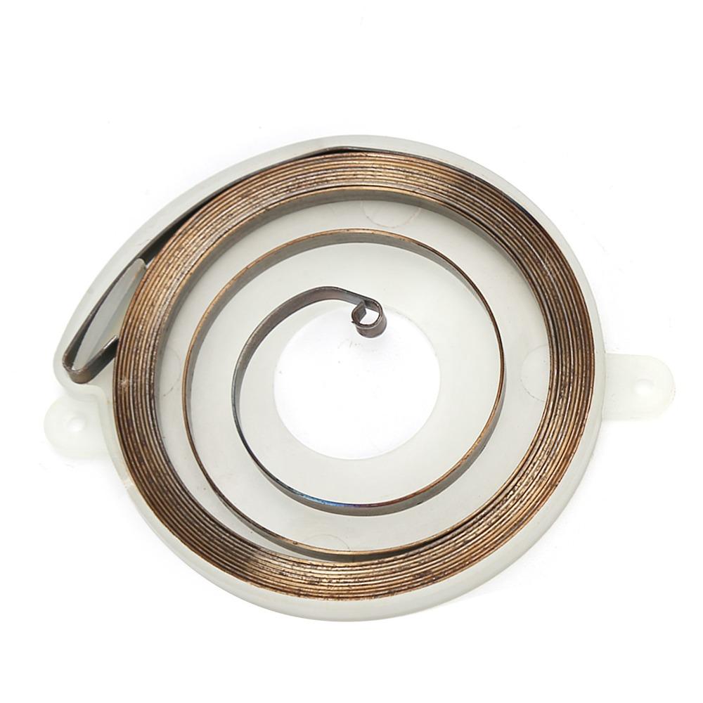 2PCS White Rewind Spring Kit 2 Hole Starter Spring Durable Recoil Spring for Stihl TS410 TS420