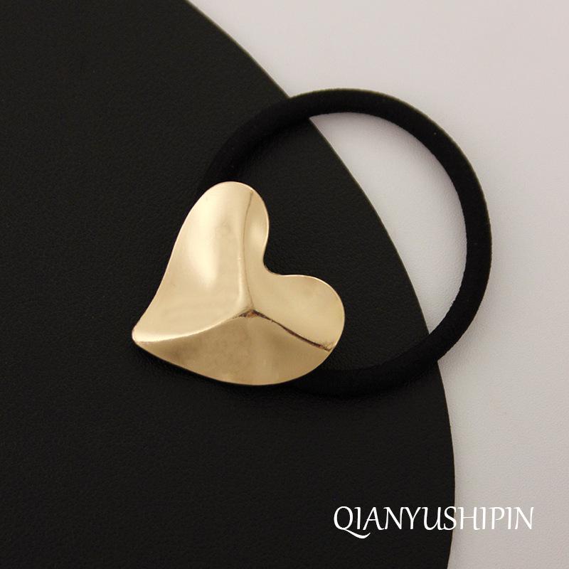 3pcs/set Korean Fashion Metal Irregular Hair Bands Ropes Women Double-Layer Headband Elastic Hairbands Ponytail Holder Hair Accessories