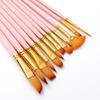 12pcs Paint Brushes Set Kit Multiple Mediums Brushes with Nylon Hair for Artist Acrylic Aquarelle