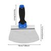 Stainless Steel Curved Scoop Putty Scraper Heavy Duty Rust Proof Wall Finishing Tool with Soft Grip for Paint Mortar