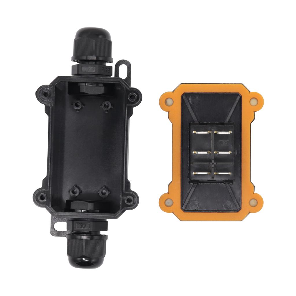 Waterproof Outdoor External 2 Way lP68 Electrical Junction Box Underground Cable Line Wires Power Cord Connector Protection 12V