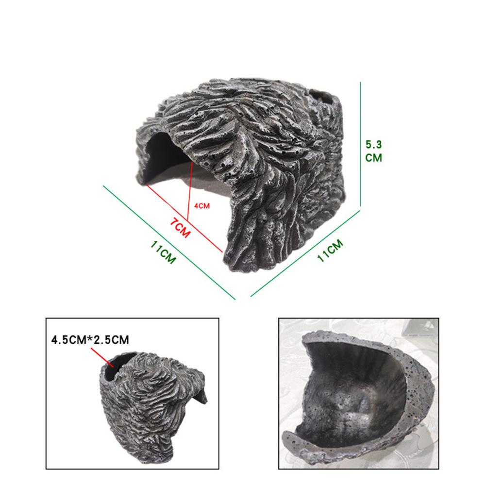 Reptile Hideout Cave, Resin Rock Hides Habitat, Fish Tank Landscape Decor, Fish Shrimp Shelter, Aquarium Ornaments For Lizards Turtles Tortoise
