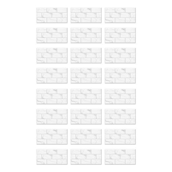 Removable Bathroom Wall Tiles Self-Adhesive PVC Tile Stickers, Waterproof Mosaic Pattern Decals for Kitchen Cover Defects Stickers Home Decor,