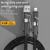 4 In 1 66W Usb Type C Fast Charging Data Cable Cord Pd 27W For Iphone 15 Samsung Xiaomi Multi Port Mecha Quick Charge Wire Line
