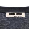 MIUMIU Made In Italy Short Sleeve Frill Tunic S Navy System Cut Women Used