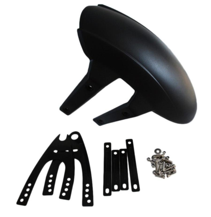 Black PVC Motorcycle Rear Wheel Cover Fender Splash Guard Mudguard with Bracket