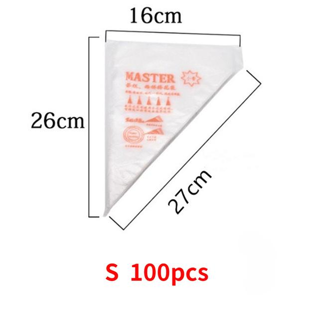 100 STÜCKE Einweg-spritzbeutel S/M/L Süßwarenbeutel Kuchencreme Zuckerguss Fondant Dekoration Küche Backen Spritzbeutel Werkzeuge