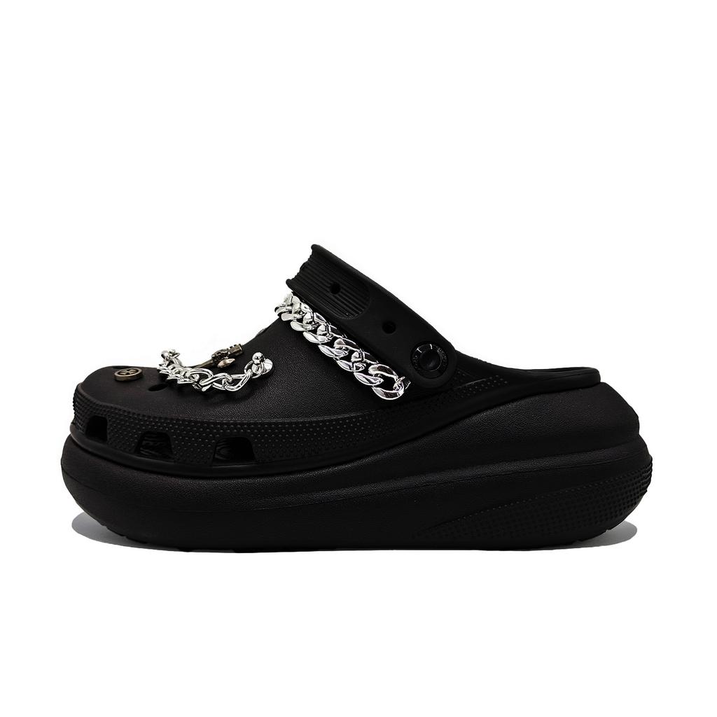 Crocs Crush Clog EVA Cool Style Dark Colour Classic Campus Style Fashionable and Versatile Hole Shoes Unisex Style Black