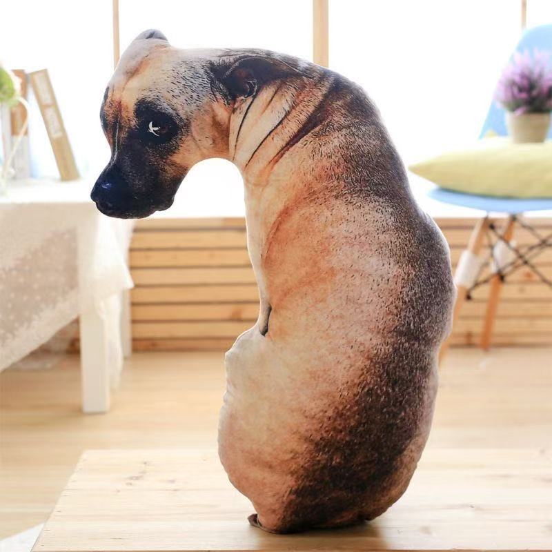 Toy 3D Lifelike Animal Throw Pillow Soft Creative Dog Pillow Plush Cushion Home