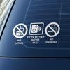 Kein Essen Kein Rauchen CCTV-überwacht Taxi-Regeln Aufkleber Abziehbild Neuheit Fenster-Vinyl