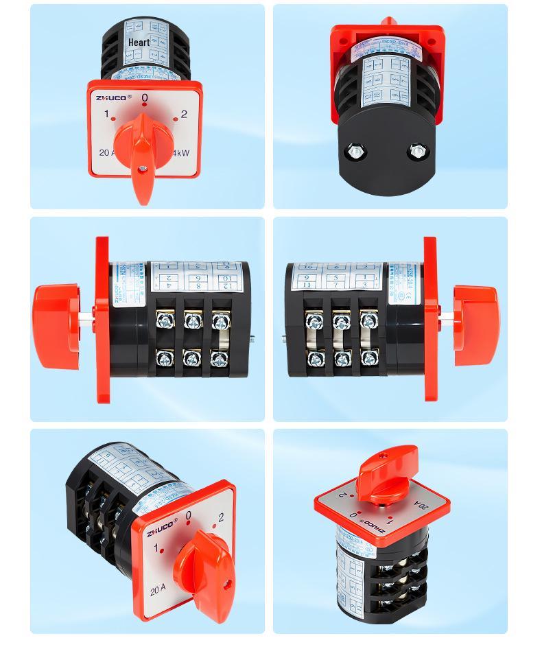 Zhuochao HZ5D-20/4 M06 Dual Voltage 3-Position Changeover Switch