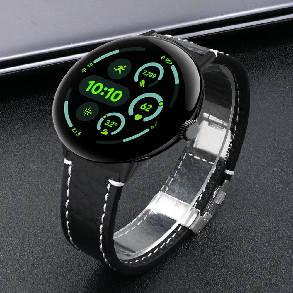 

Leather Strap For Google Pixel Watch 3/2/1 41mm Belt Correa For GOOGLE Pixel Watch 3 45mm WatchBand Replaced Accessories Correa Pixel watch 3 2 41mm