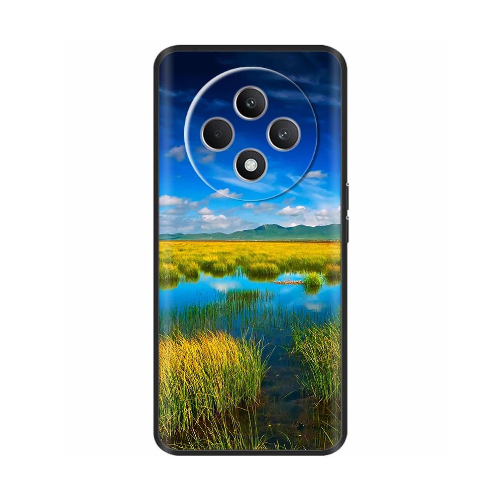 Für Oppo Reno12 F Hülle CPH2687 Cover Niedliches Liebesherz Weiche Schwarze Silikon Schutzhüllen für Reno 12F Reno12F 5G 2024 Fundas