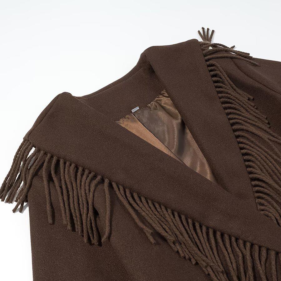 European and American Style, New Women's Clothing, Versatile, Fashionable, Versatile, Fashionable, Fringed Woolen Coat
